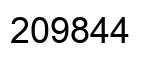 Number 209844 black image