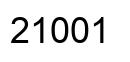Número 21001 imagen negro