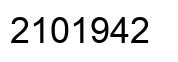 Number 2101942 black image