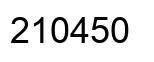 Number 210450 black image