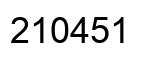 Number 210451 black image