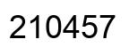 Number 210457 black image