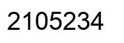 Número 2105234 imagen negro