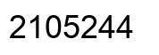 Number 2105244 black image