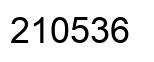 Number 210536 black image