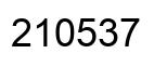 Number 210537 black image
