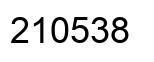 Number 210538 black image