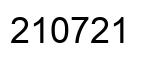 Number 210721 black image
