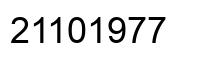 Number 21101977 black image