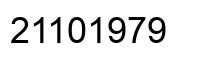 Number 21101979 black image