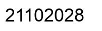 Number 21102028 black image