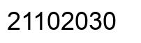 Number 21102030 black image
