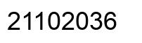 Number 21102036 black image