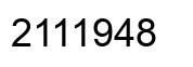 Number 2111948 black image