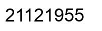 Number 21121955 black image