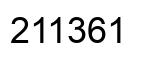 Number 211361 black image