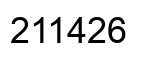 Number 211426 black image