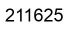 Number 211625 black image