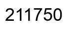 Number 211750 black image