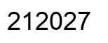 Number 212027 black image
