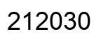 Number 212030 black image