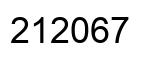 Number 212067 black image