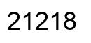 Number 21218 black image