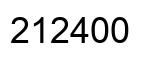 Number 212400 black image