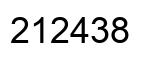 Number 212438 black image