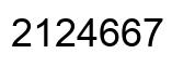 Number 2124667 black image