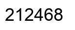 Number 212468 black image