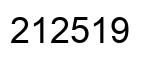 Number 212519 black image