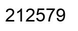 Number 212579 black image