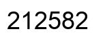 Number 212582 black image