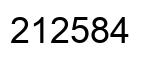 Number 212584 black image