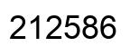 Number 212586 black image