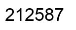 Number 212587 black image