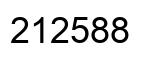 Number 212588 black image