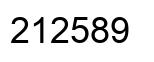 Number 212589 black image