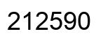 Number 212590 black image