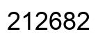 Number 212682 black image