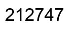 Number 212747 black image