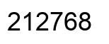Number 212768 black image