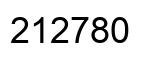 Number 212780 black image