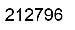 Number 212796 black image
