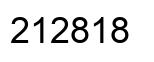 Number 212818 black image