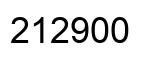 Number 212900 black image