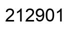Number 212901 black image