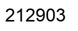 Number 212903 black image