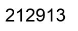 Number 212913 black image